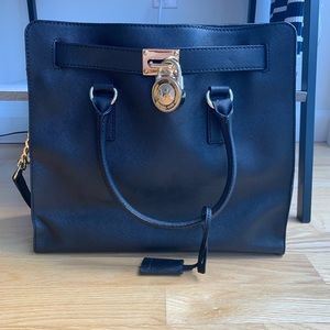 Michael Kors tote bag with gold shoulder chain